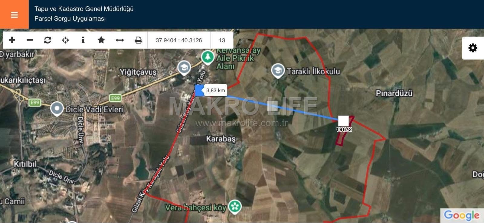SUR KARABAŞTA YER TESLİMATLI YOLA 267 METRE CEPHELİ KELEPİR TARLA